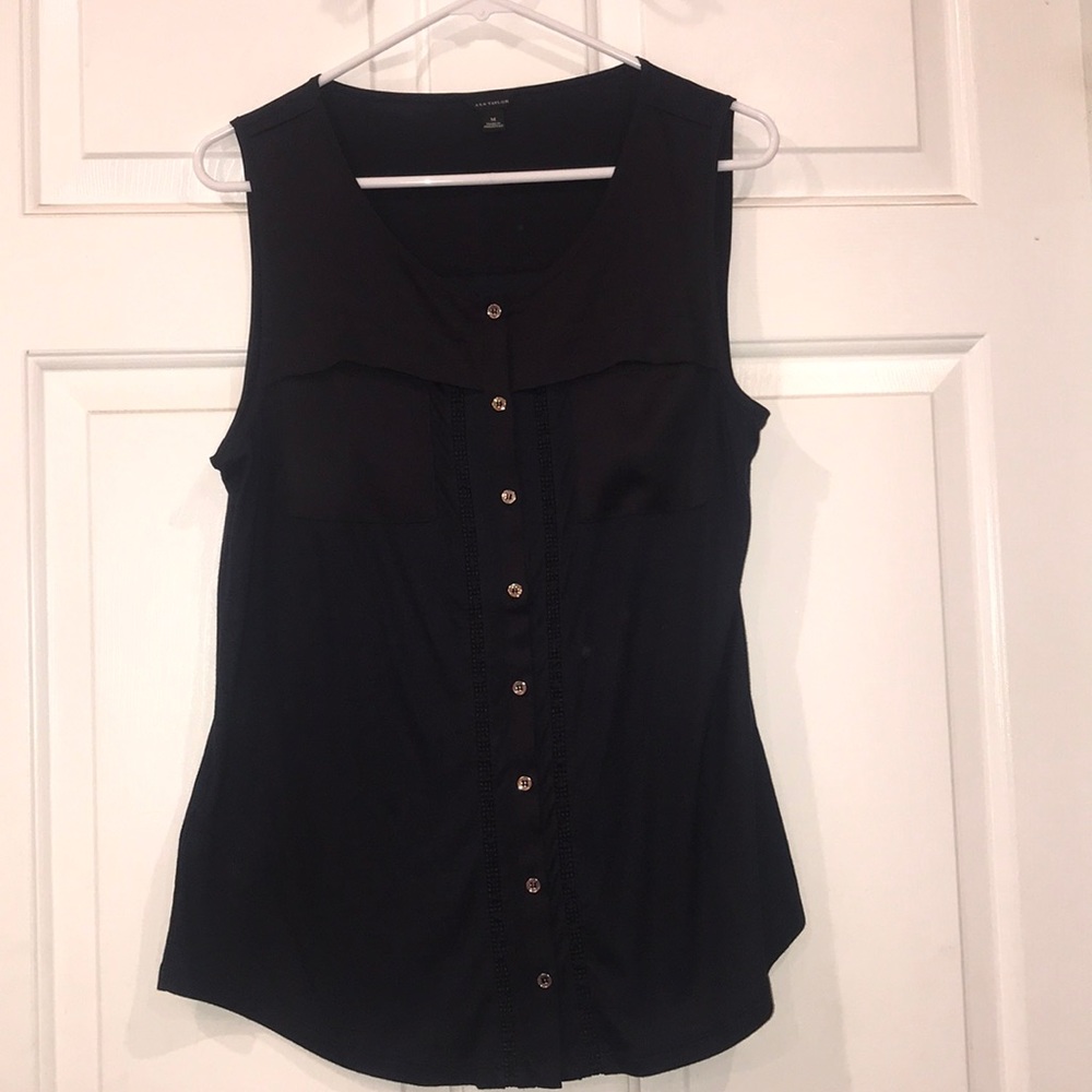 Navy Ann Taylor Blouse